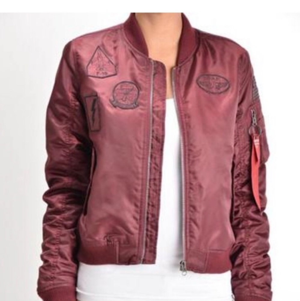 Women's Patched Flight Bomber Jacket
